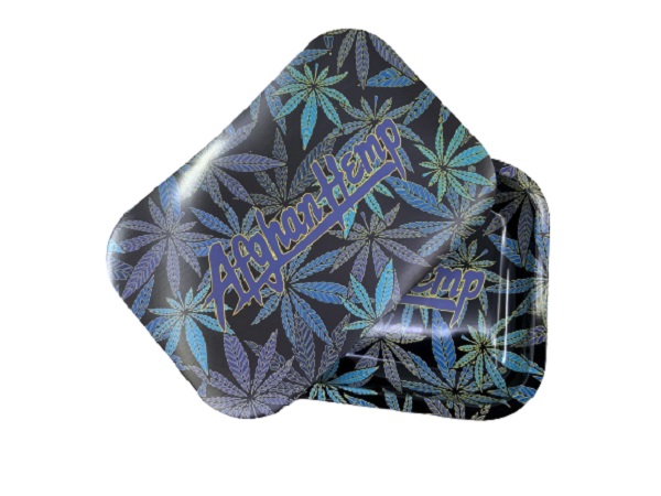 Marijuana Leaf Design - Metal Rolling Tray